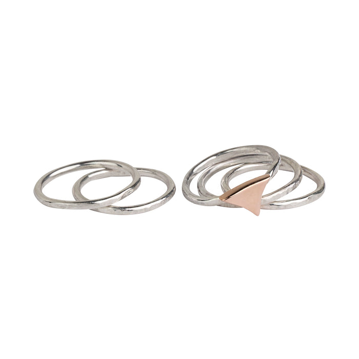 THORN SINGLE CENTER STACKER 14K YELLOW GOLD