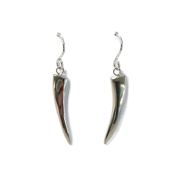 FANG EARRINGS STERLING SILVER WITH EARWIRE