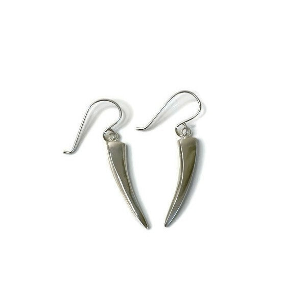 FANG EARRINGS STERLING SILVER WITH EARWIRE