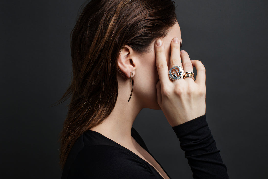 HALF HOOPS 14K YELLOW GOLD