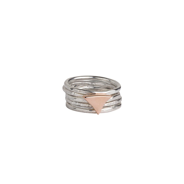 THORN SINGLE CENTER STACKER 14K ROSE GOLD
