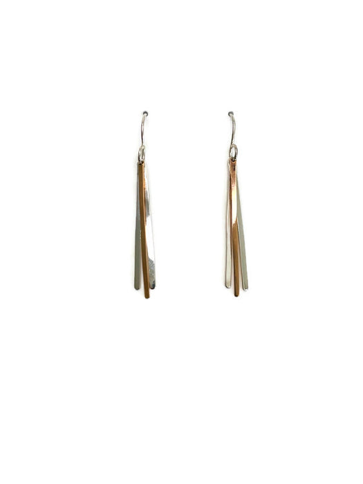 DANCIN' LAGOM EARRINGS IN SILVER AND ROSE GOLD