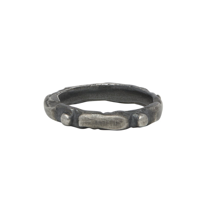 JEFFREYI RING OXIDIZED STERLING SILVER